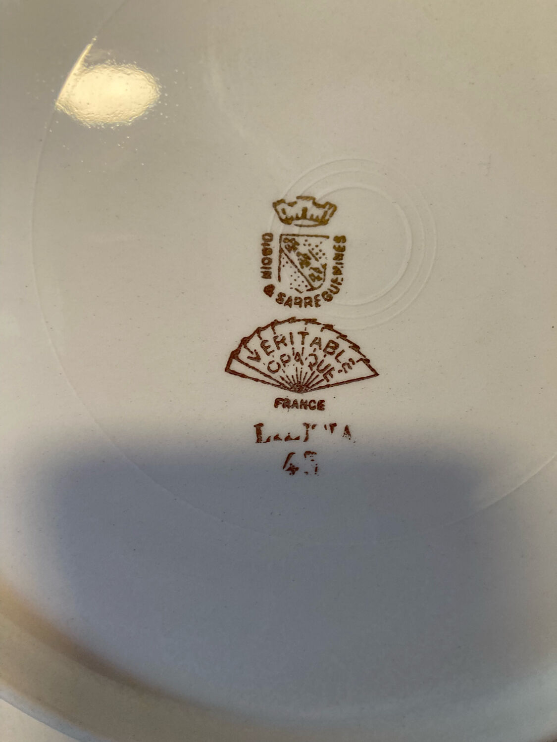 Digoin and Sarreguemines dessert service