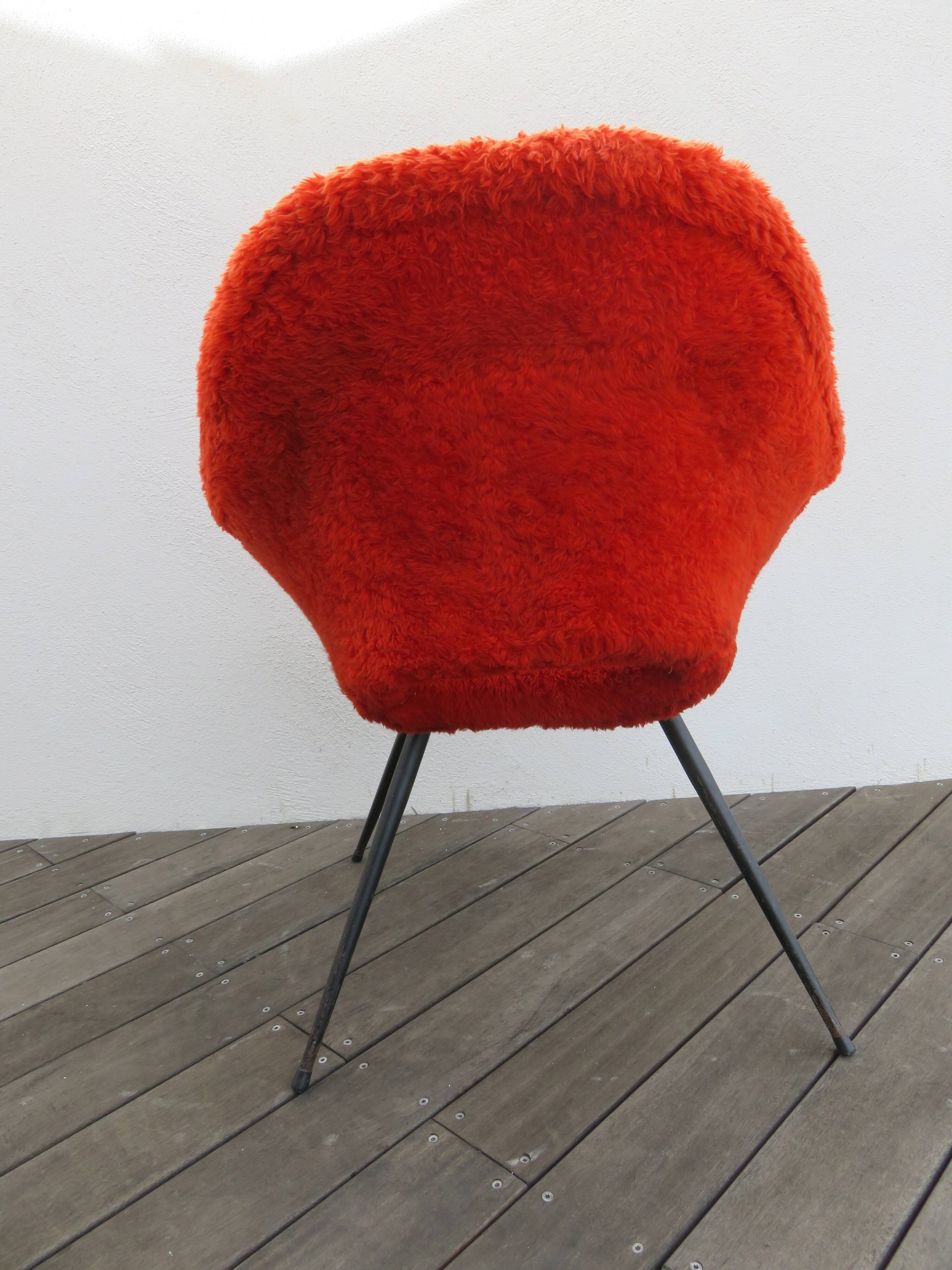 Vintage 70' fur armchair