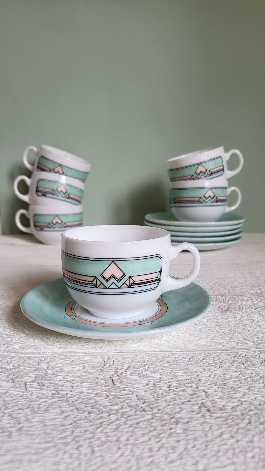 Set of 6 ESSO pastel cups