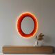 Backlit wall mirror for living room by Hillebrand