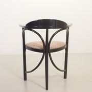 4 Wooden Black Lacquered Thonet Triangle Dining Chairs Model 87, 1980s
