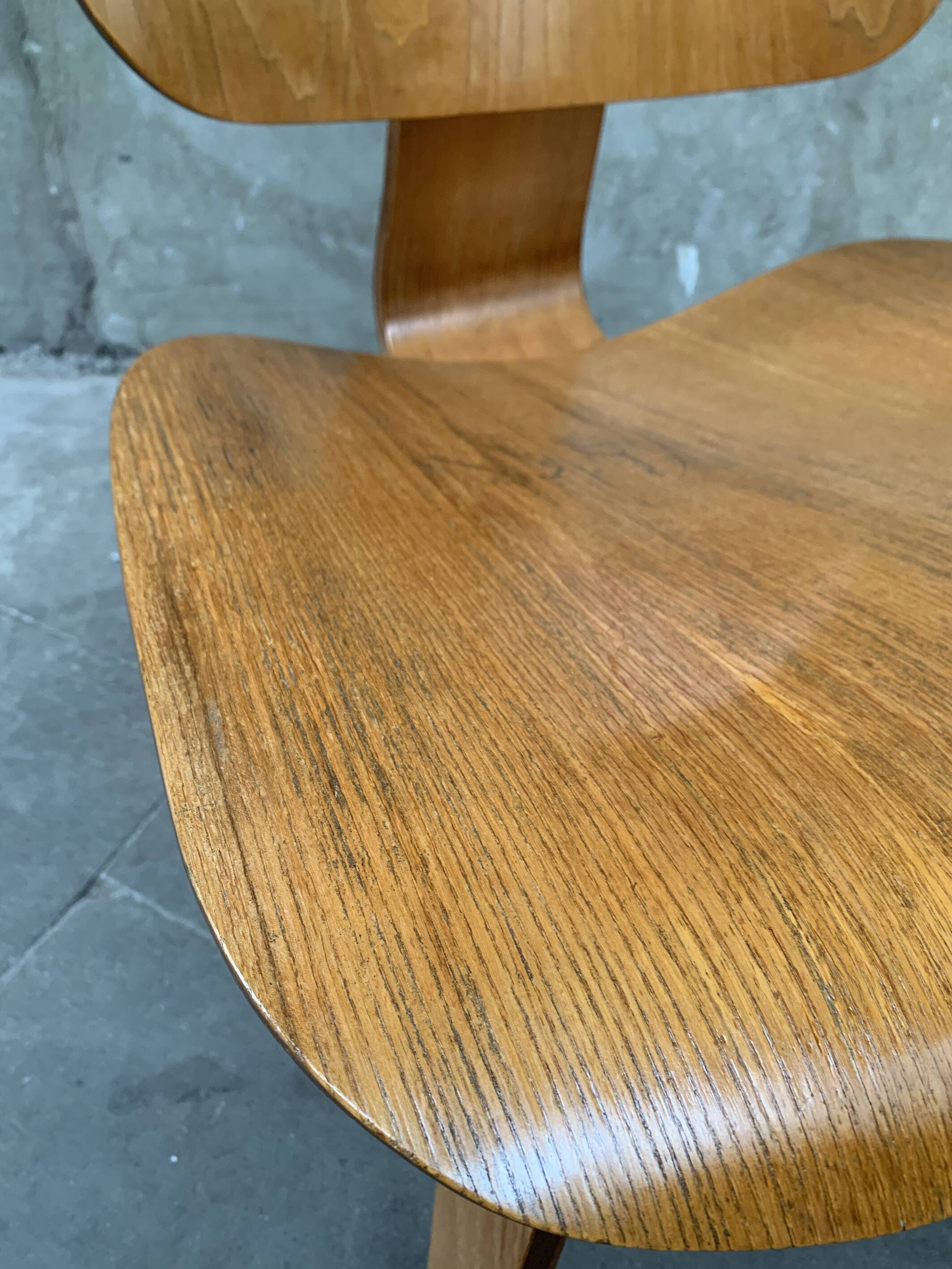 LCW Lounge Chair in ash wood, designed by Eames for Evans/Herman Miller, 1950s