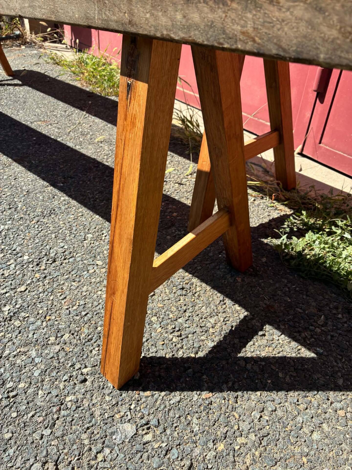 Lot de 2 bancs en chêne