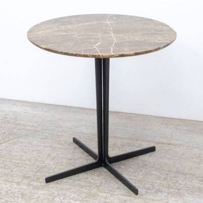 Refurbished round table TACCHINI Split Ø70 brown marble second choice