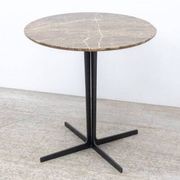 Refurbished round table TACCHINI Split Ø70 brown marble second choice