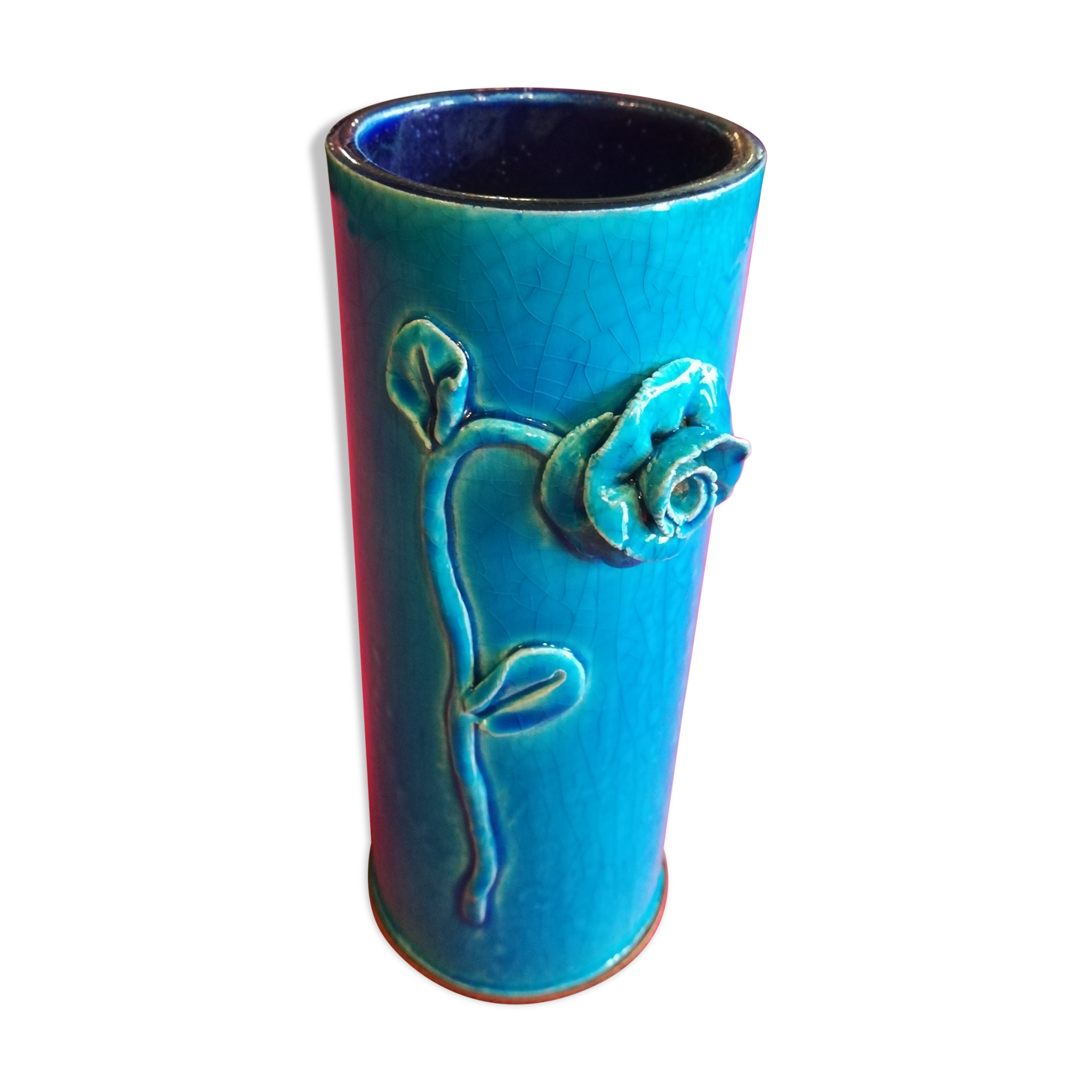 Blue ceramic vase