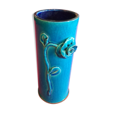 Blue ceramic vase