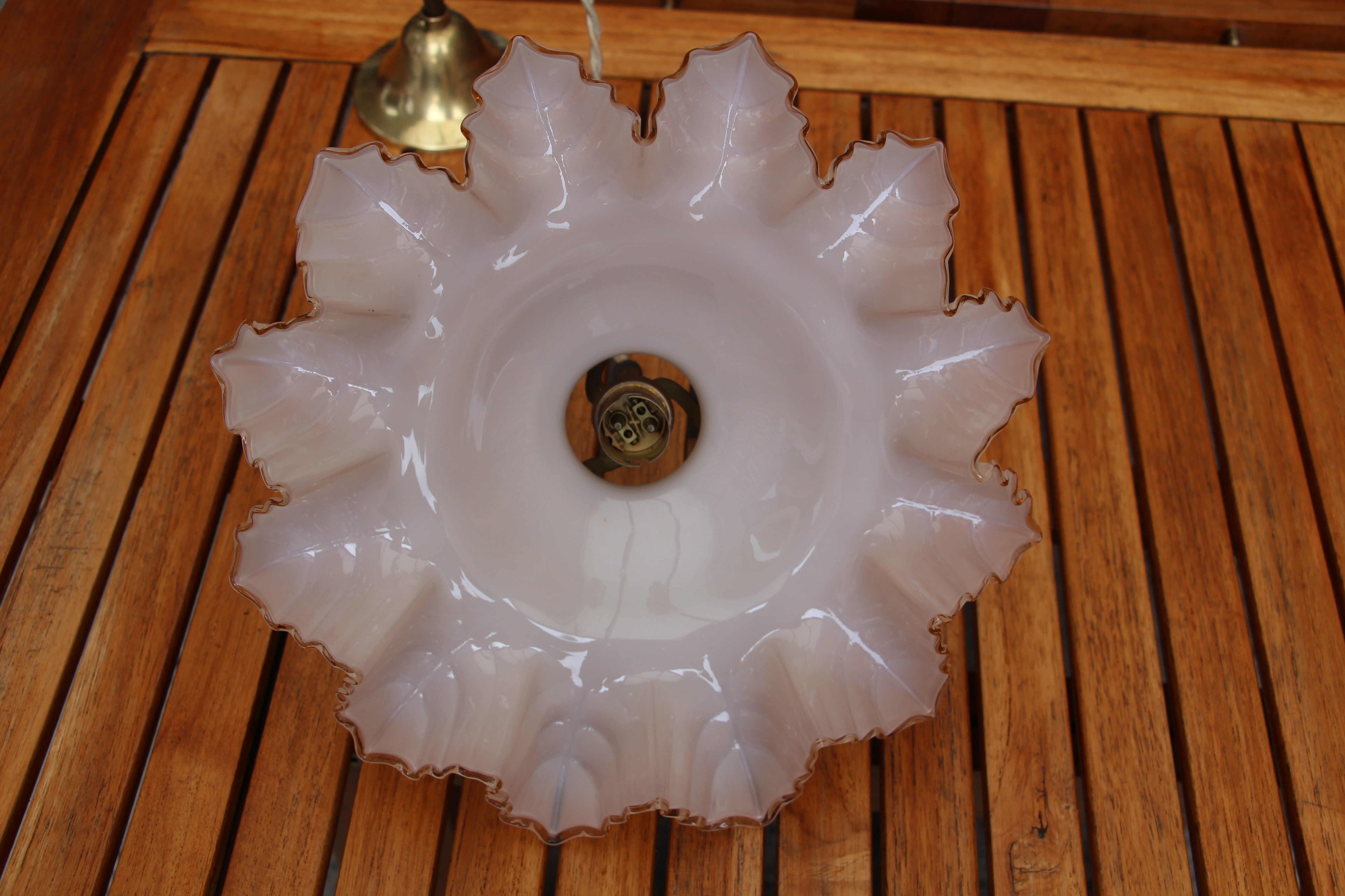 Opaline pendant light from the 60s