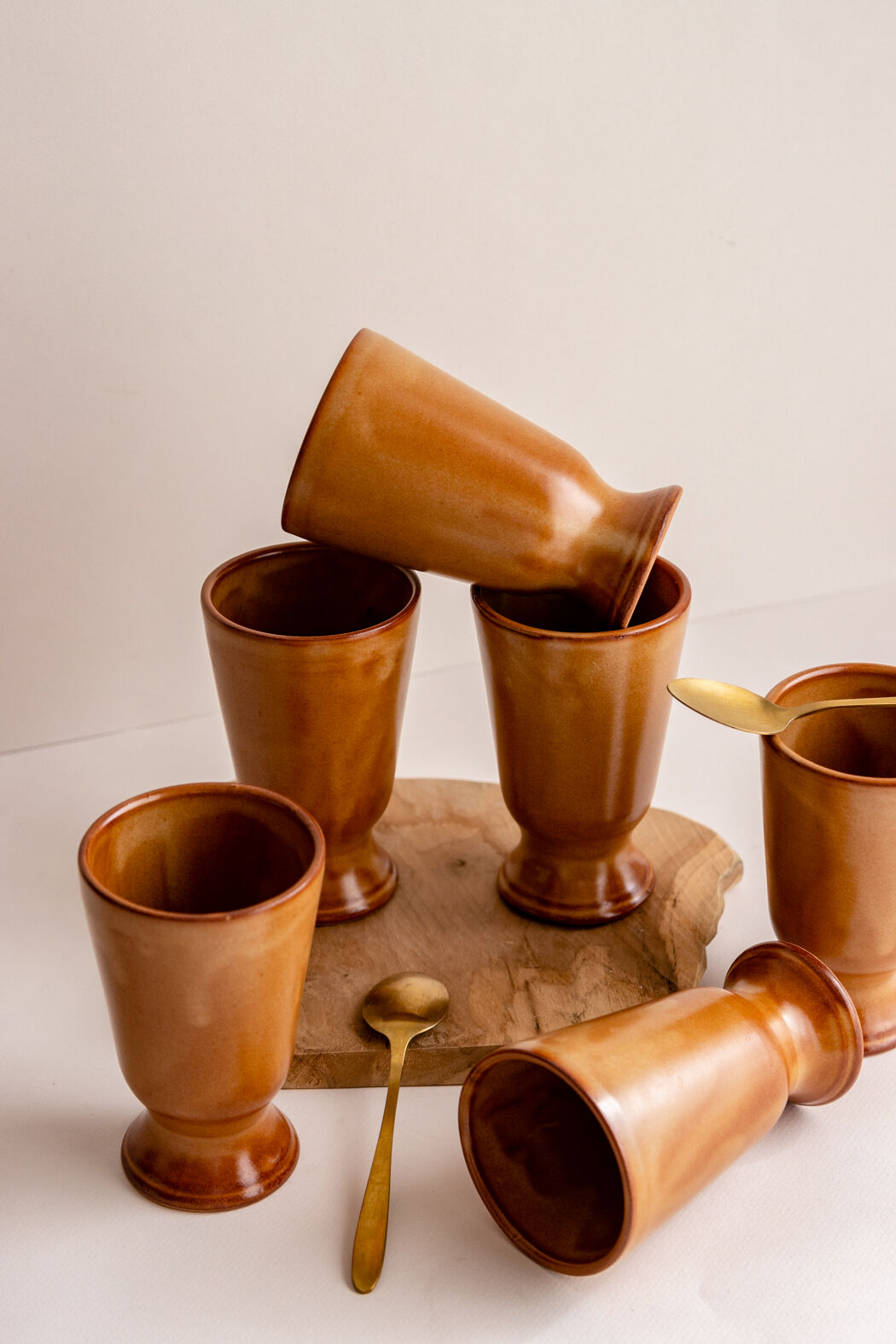 lot of 6 Mazagran terracotta