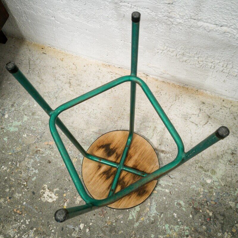 Metal stool and Formica