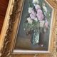Large painting by Victor Zolnierowicz, peonies, oil on canvas, frame year