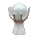 Hand-shaped lamp and opaline globe