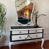 Commode-miroir noir paris crème