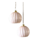 Suspension cascade verres Clichy roses