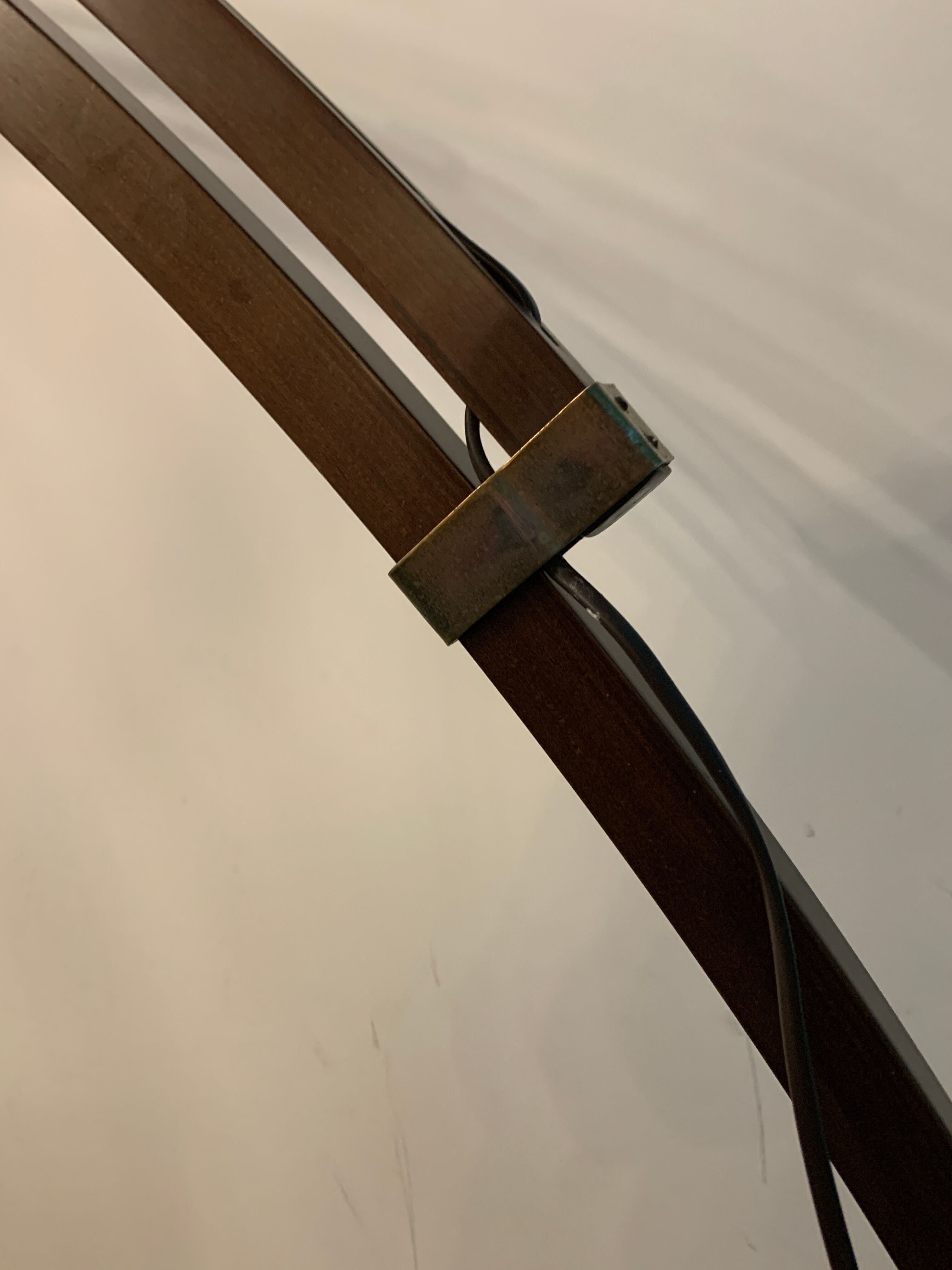 Adjustable and steerable wooden arch lamp lamp 1970