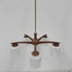 Vintage hanging lamp with 5 glass shades