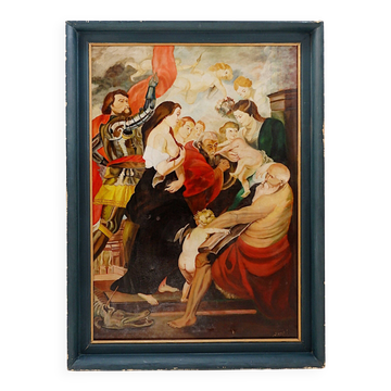 Painting on canvas signed J. Meirt