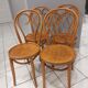 Suite de 4 chaises de bistrot bois courbé