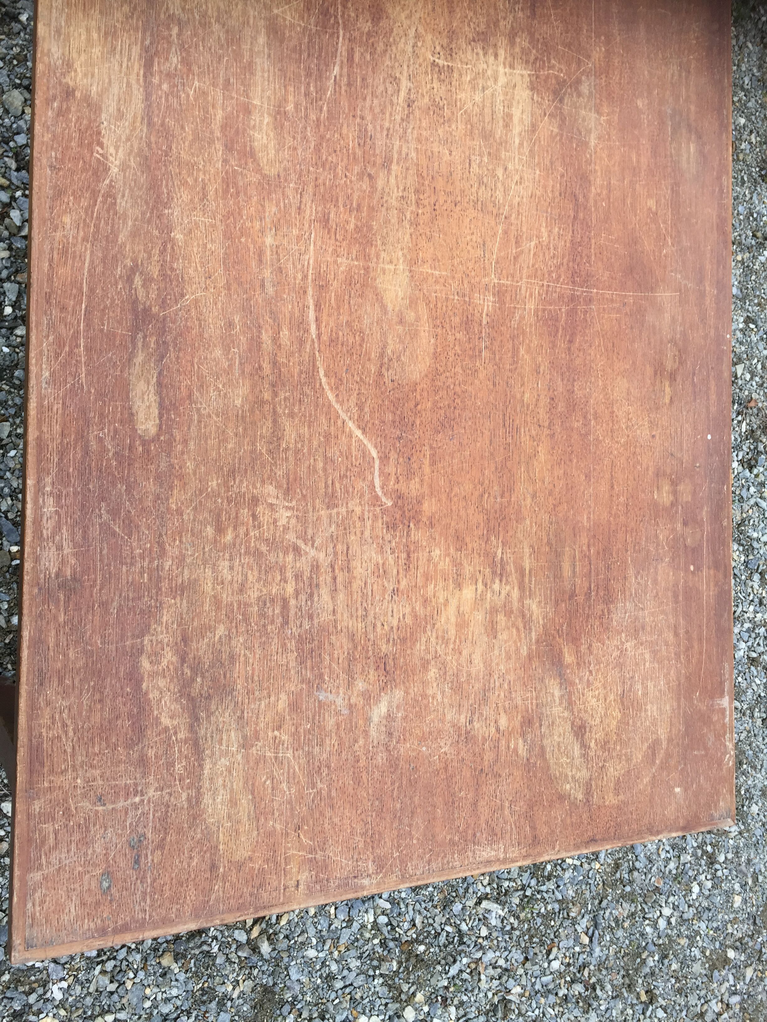 Vintage oak desk table with 2 drawers