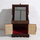 Ancient Japanese keyaki wooden kyōdai-bako with mirror, Meiji/Taishō period (circa 1890-1925) #27