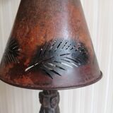 Charming rosewood totem-shaped lamp