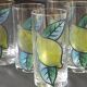 6 verres à orangeade en verre, années 1970