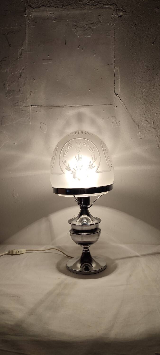 Lampe en table de cristal, Espagne, années 1960