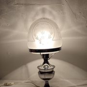 Lámpara de mesa de cristal. Spain, 1960s.