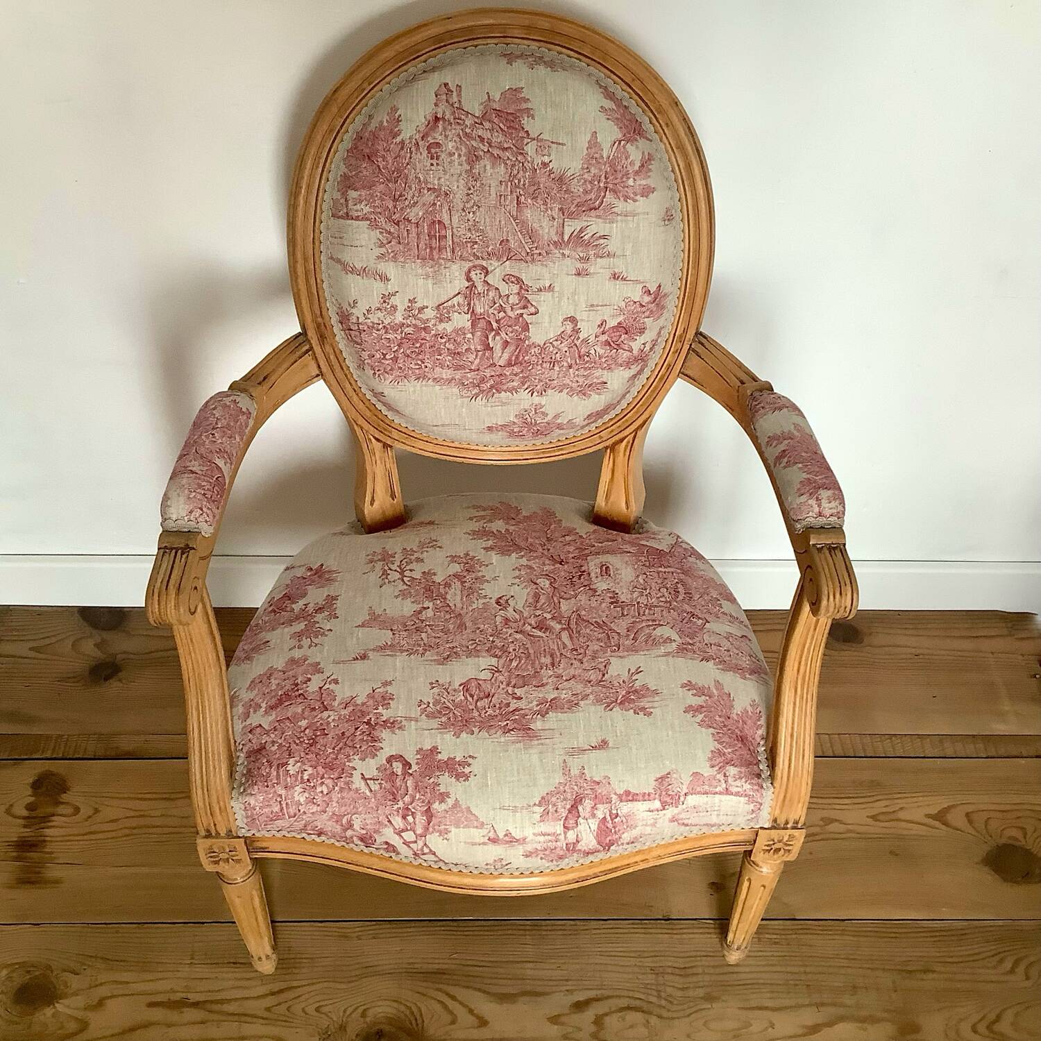 Louis XVI medallion armchair