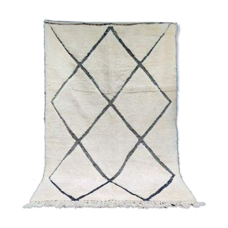 Carpet berbere beni ouarain engraved motifs 170x255 cm