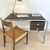 Modernist office 1970 chrome metal and skai