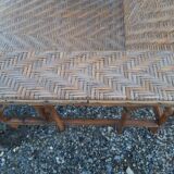 Long Bamboo and rattan chair 1900