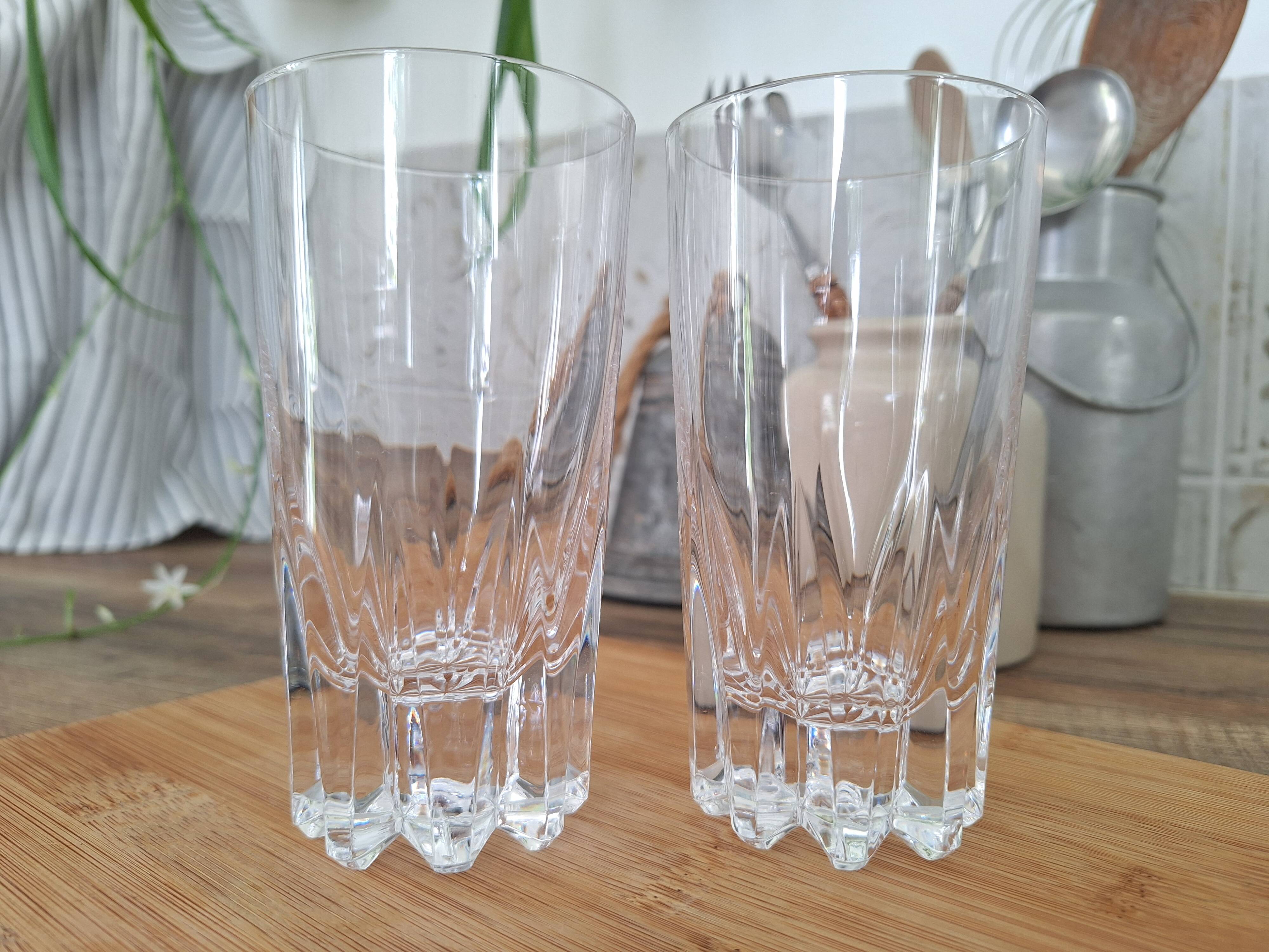 Verres à eau ou apéritif vintage en cristal