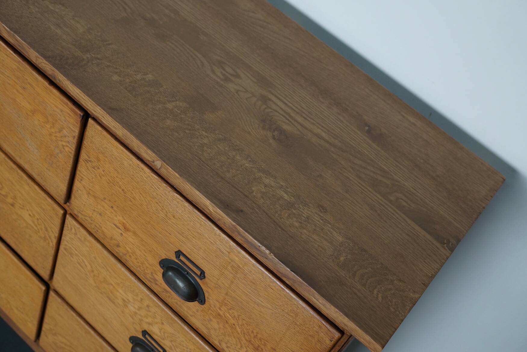Large Vintage Dutch Oak Shop Cabinet / Sideboard, 1950s