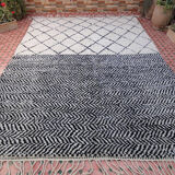 Beni ourain black-and-white carpet 345 x 247 cm