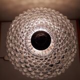 Lampe ananas verre et bronze