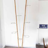 Indoor rotating plant holder 1960 bamboo and brass