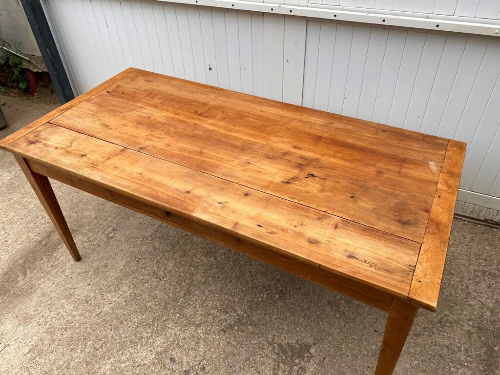 Solid wood dining farmhouse with 1 drawer 1930 156x76x72cm