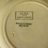 Old earthenware plates "Sarreguemines" model Alma