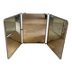 Large triptych barber mirror circa 1950, to stand or hang