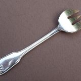 6 silver metal oyster forks shell model