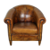 Vintage club armchair in leather color cognac Netherlands