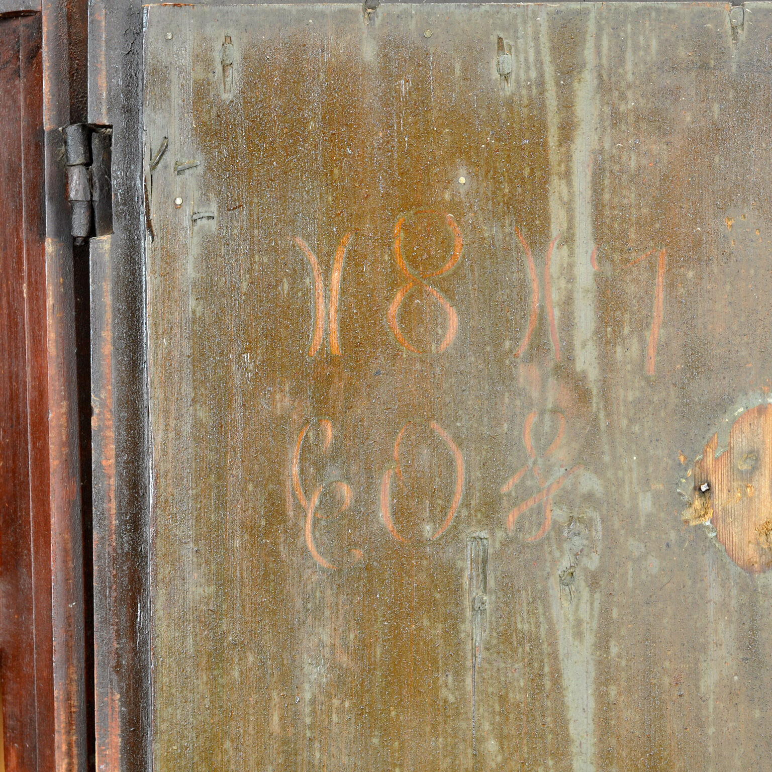 Swedish Farmhouse Corner Cabinet, 1817