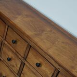 Large German Pine Industrial Apothecary / Shop Cabinet, 1950s