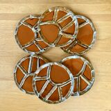 Vintage ceramic plates with compartments