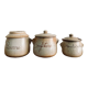Antique stoneware spice pots