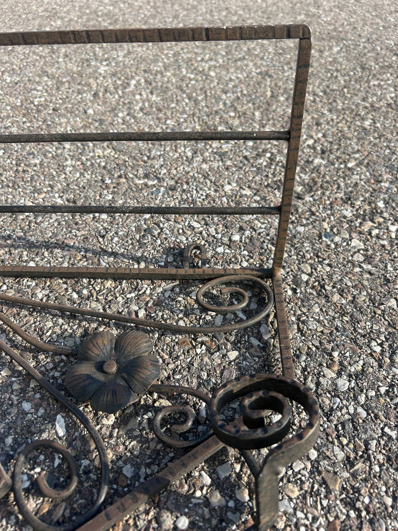 art deco wrought iron wall mirror