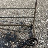 art deco wrought iron wall mirror