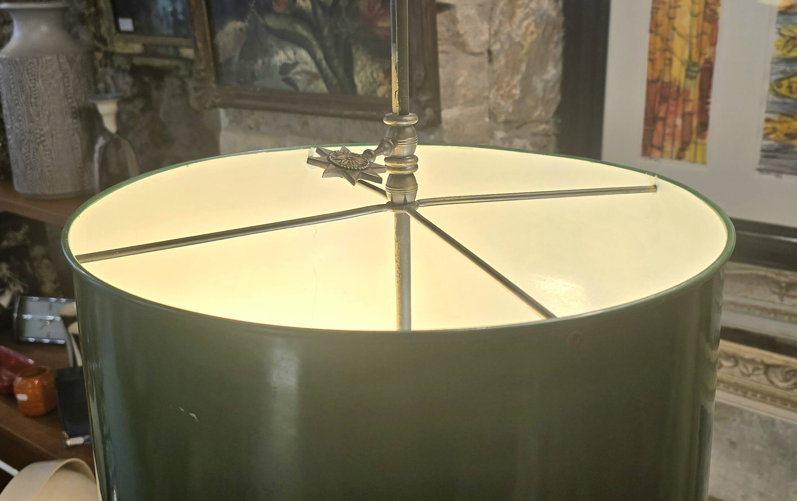 Empire style bronze hot water bottle lamp, early 20th century