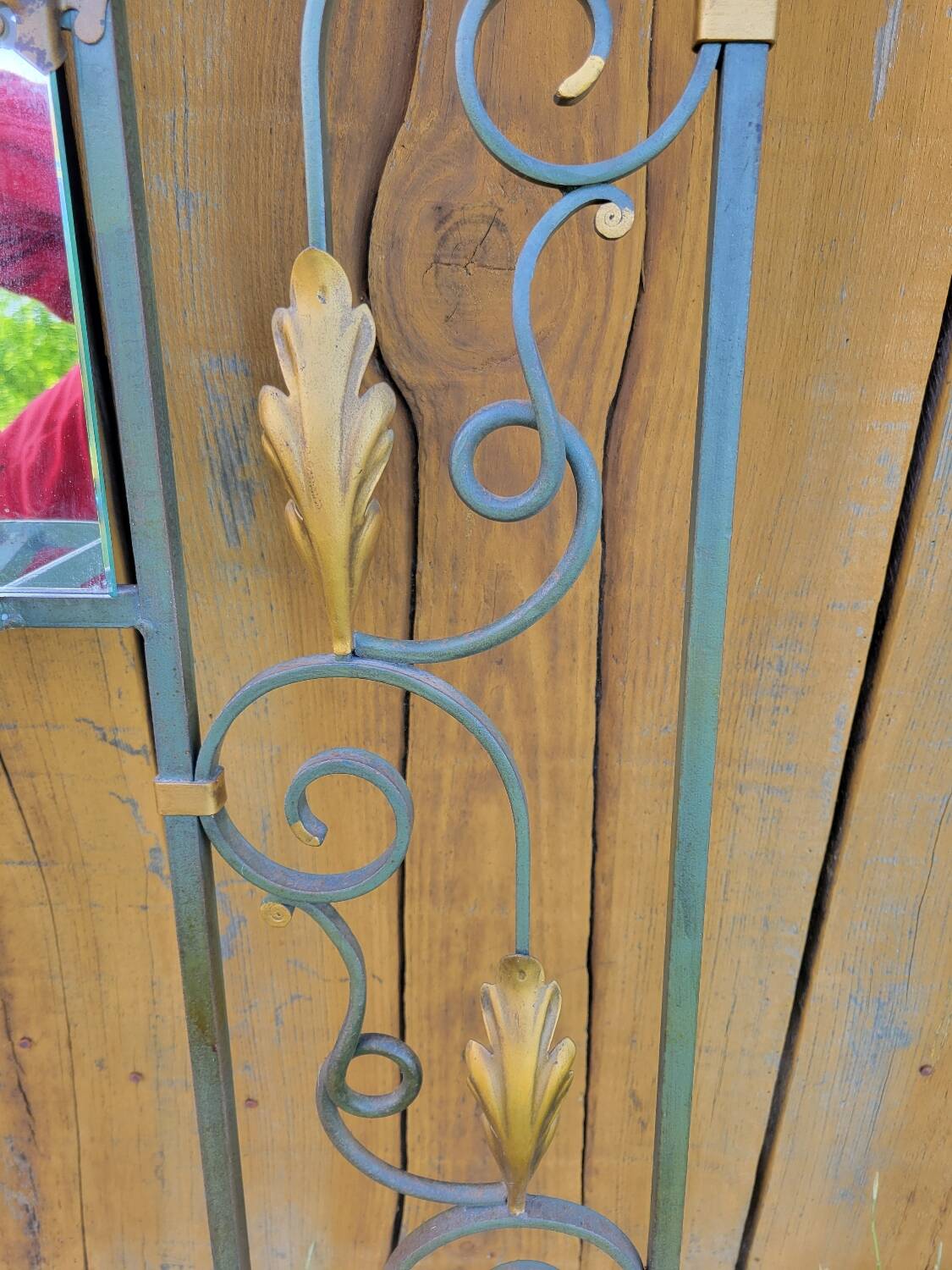 Art Deco 1930s wrought iron coat rack and hat stand